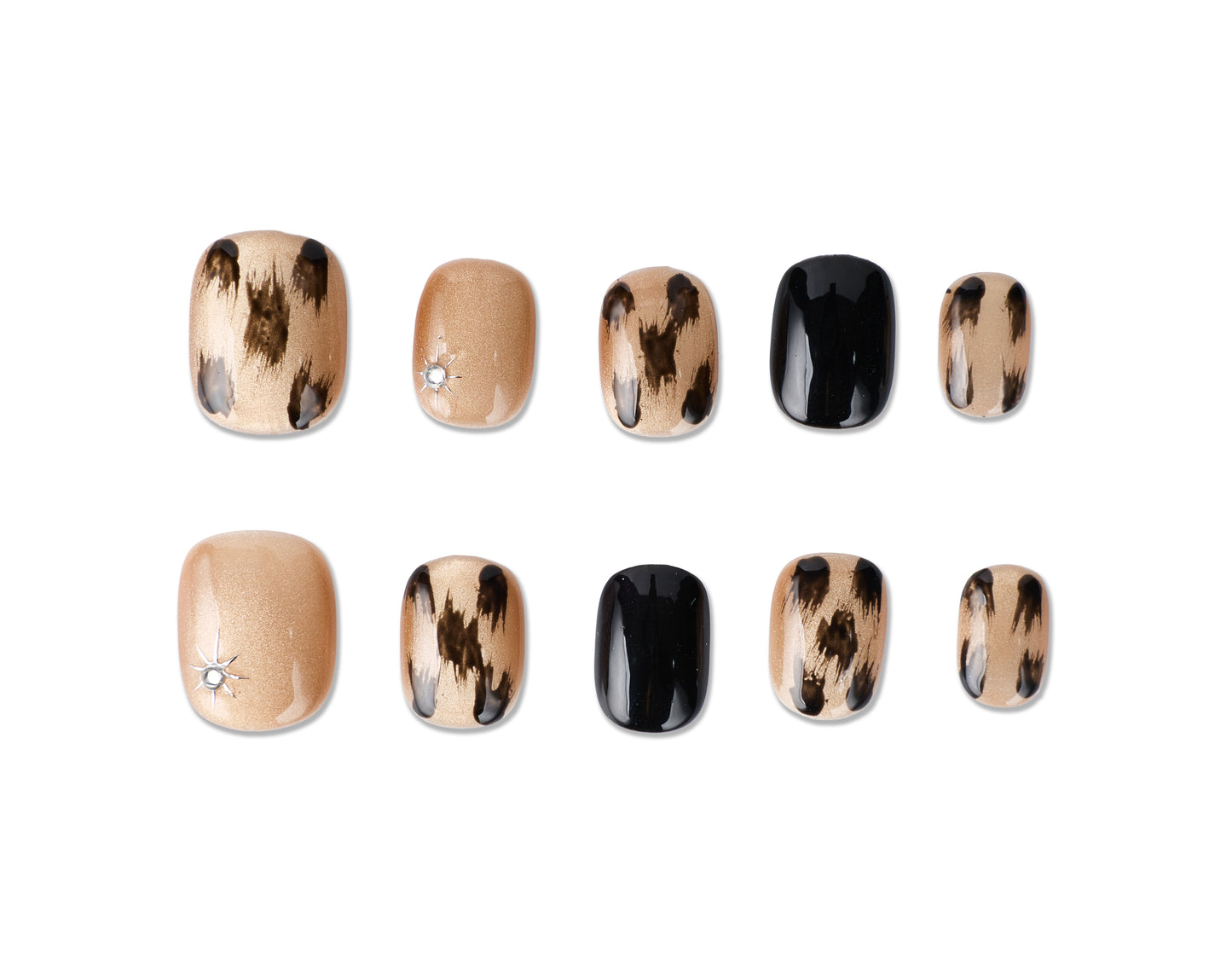 Zebra— Premium Luxury Press-On Nails (No UV Light Required)