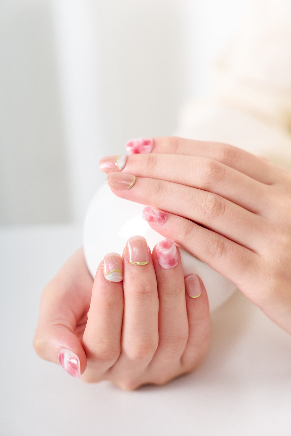 Soft Sakura – Premium Handmade Press-On Nails (No UV Light Required)