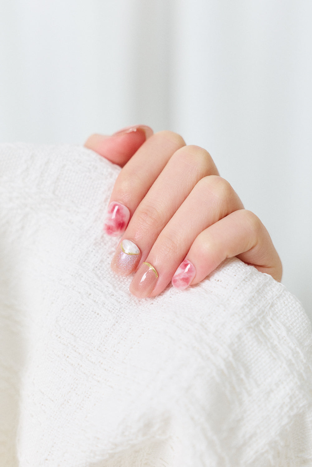 Soft Sakura – Premium Handmade Press-On Nails (No UV Light Required)