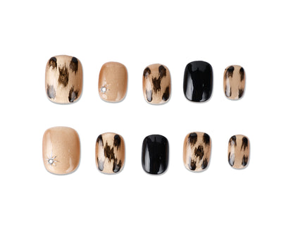 Zebra— Premium Luxury Press-On Nails (No UV Light Required)
